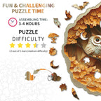 Whimsical Wooden Jigsaw Puzzle- Parent Child Owl