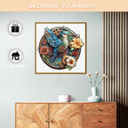 Whimsical Wooden Jigsaw Puzzle- Graceful hummingbird-1