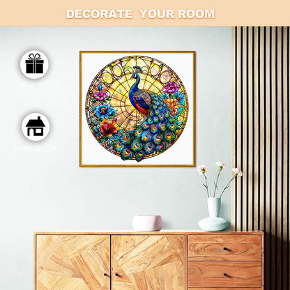 Sonderbares Holzpuzzle – Pfauenkönig