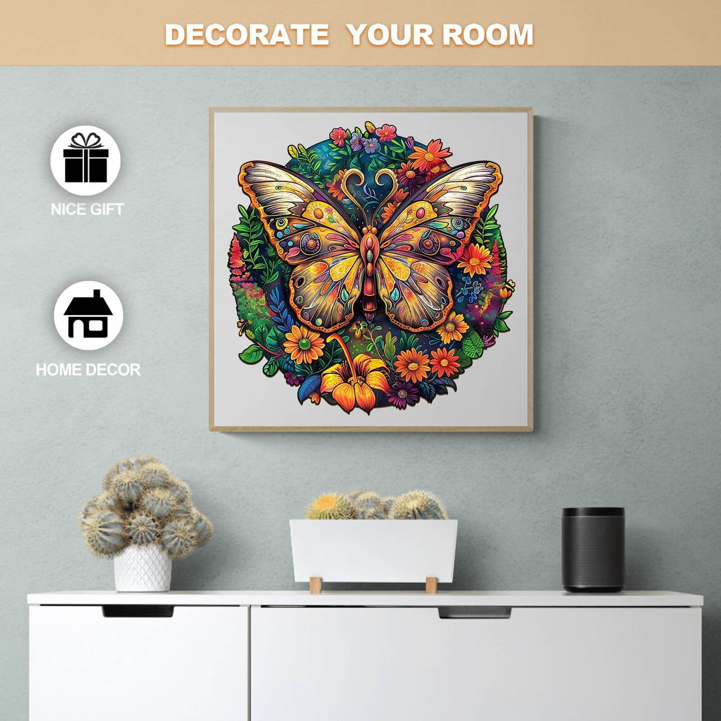 Ausgefallenes Holzpuzzle – Alter Schmetterling 2