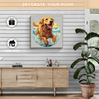 Puzzle en bois fantaisiste - joyeux golden retriever