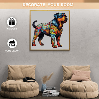 Verspieltes Holzpuzzle – Rottweiler 1