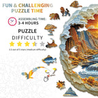 Puzzle en bois fantaisiste - Rivières et Montagnes