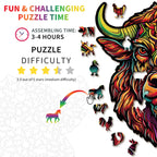 Whimsical Wooden Jigsaw Puzzle- Angry Bull