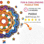 Whimsical Wooden Jigsaw Puzzle- Mandala