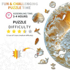 Casse-tête fantaisiste en bois - Magnifique Paon 2