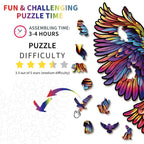 Whimsical Wooden Jigsaw Puzzle-Soaring Eagle