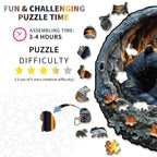 Whimsical Wooden Jigsaw Puzzle- Bear Cuddle