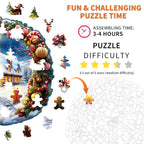 Whimsical Wooden Jigsaw Puzzle- Christmas House