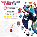 Whimsical Wooden Jigsaw Puzzle-Leisure Turtle