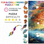 Whimsical Wooden Jigsaw Puzzle-  Twilight Divine Tree