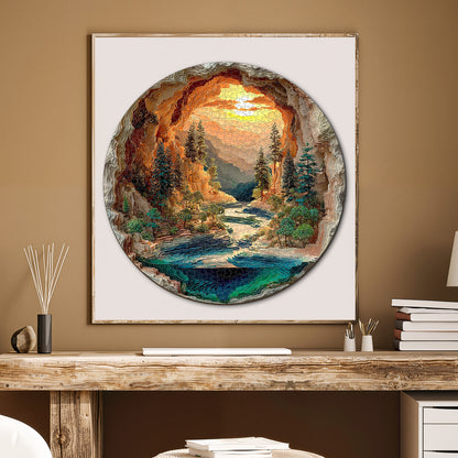 Sunlit Hidden Valley 1000-Piece Cardboard Jigsaw Puzzle