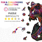 Whimsical Wooden Jigsaw Puzzle- The Dazzing Panther