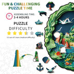 Whimsical Wooden Jigsaw Puzzle- Harbor Town