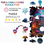 Whimsical Wooden Jigsaw Puzzle-  Fantasy World