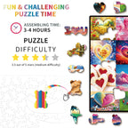 Whimsical Wooden Jigsaw Puzzle- Love is Everywhere