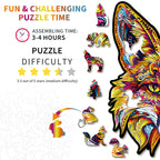 Whimsical Wooden Jigsaw Puzzle- Fiery Fox