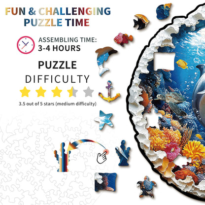 Fantastisches Holzpuzzle – Wunderschöne Meereswelt