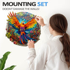 Whimsical Wooden Jigsaw Puzzle-Curious Parrot