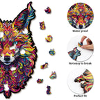 Whimsical Wooden Jigsaw Puzzle- Gorgeous Fox