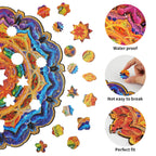 Whimsical Wooden Jigsaw Puzzle- Mandala