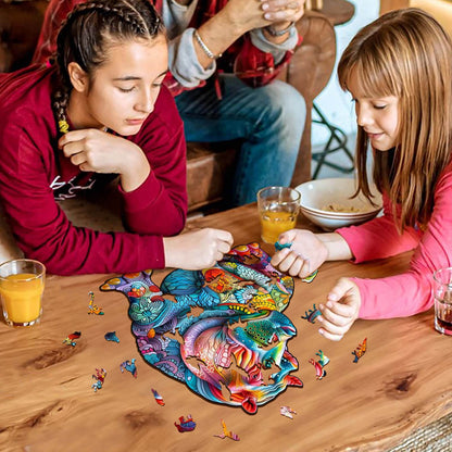 Ausgefallenes Holz-Puzzle – Nilpferd