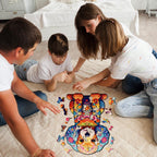Whimsical Wooden Jigsaw Puzzle-cute poodle