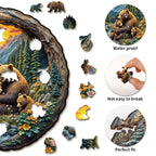 Whimsical Wooden Jigsaw Puzzle- Bear Embrace