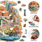 Whimsical Wooden Jigsaw Puzzle- Colorful Palace