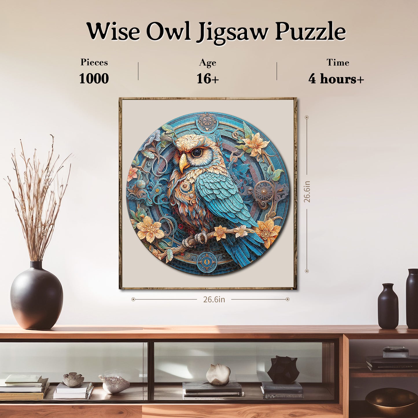 Wise Owl 1000-Piece Cardboard Jigsaw Puzzle