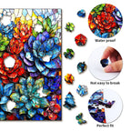 Whimsical Wooden Jigsaw Puzzle- Succulents