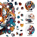 Whimsical Wooden Jigsaw Puzzle- Tough Tiger