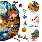 Puzzle en bois fantaisiste - Chalet de campagne