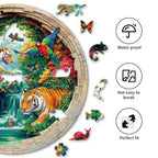 Whimsical Wooden Jigsaw Puzzle- The Tiger Family