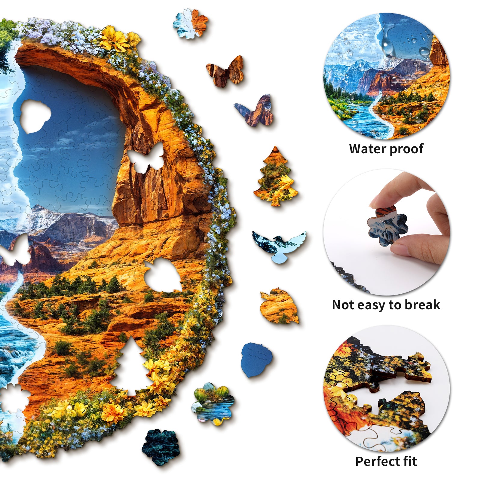 Whimsical Wooden Jigsaw Puzzle- National Forest Park