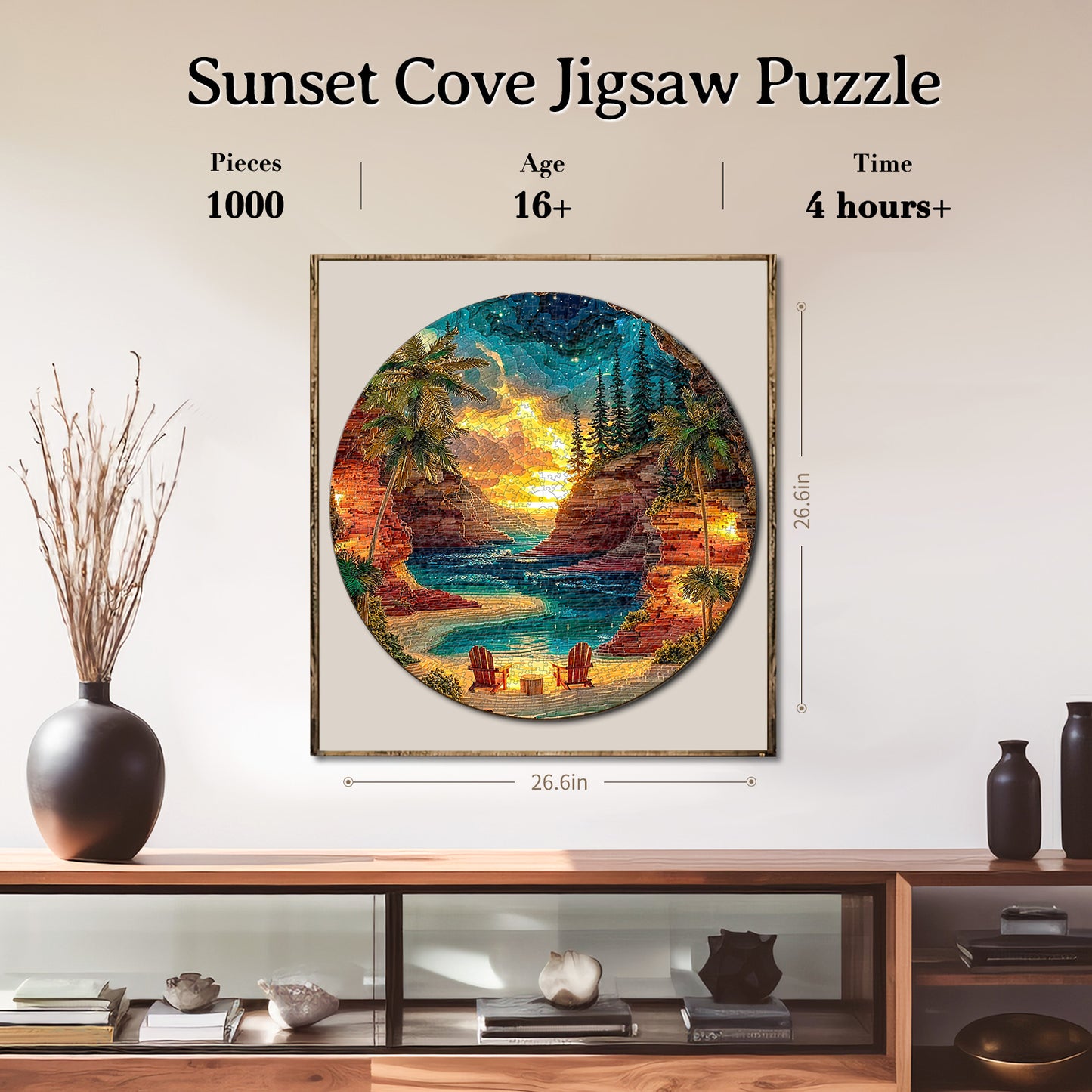 Sunset Cove 1000-Piece Cardboard Jigsaw Puzzle