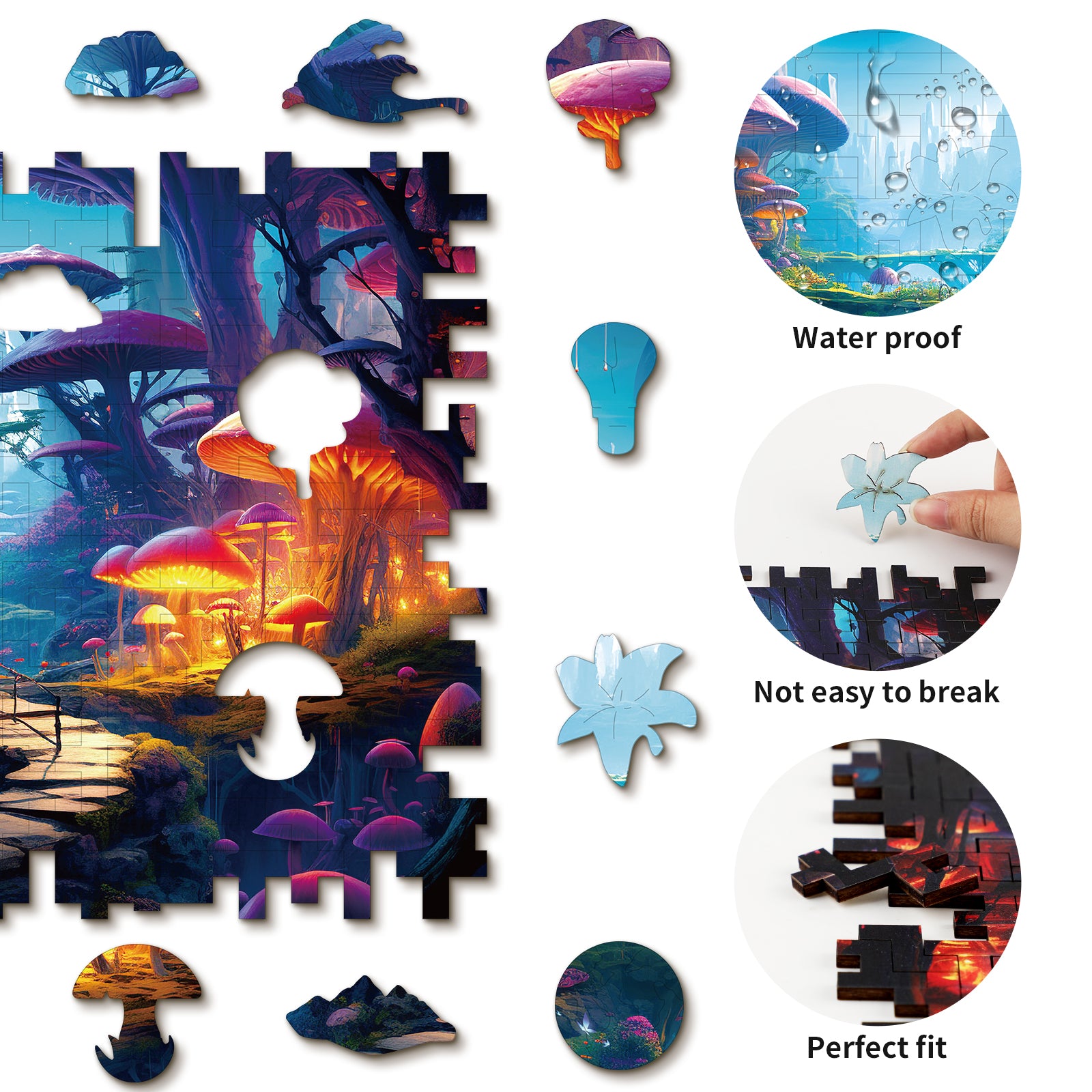Whimsical Wooden Jigsaw Puzzle-  Fantasy World Secondary image