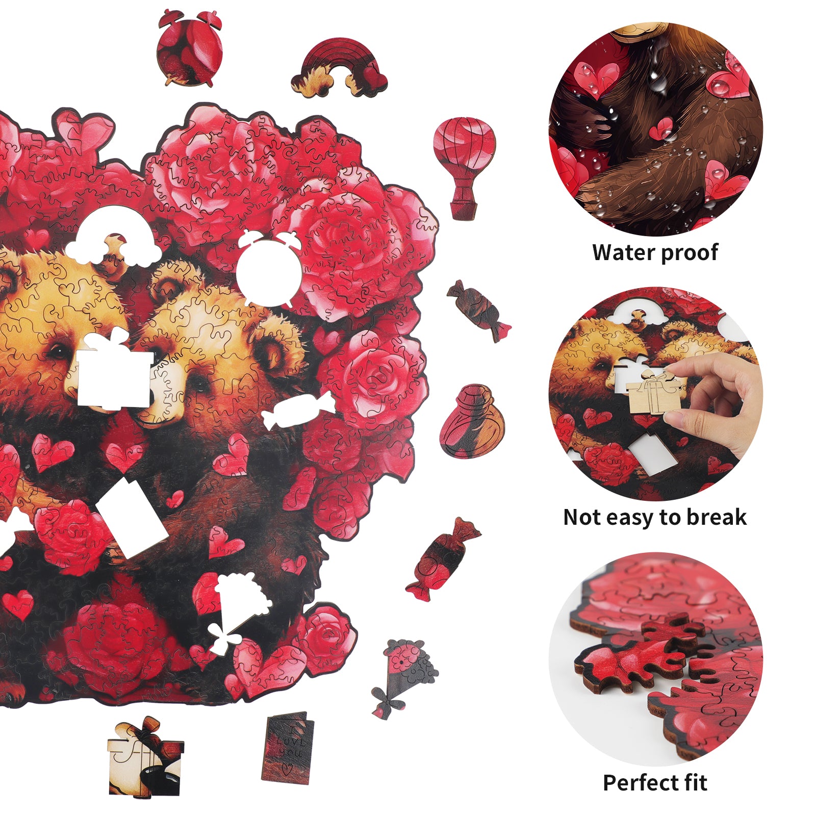 Whimsical Wooden Jigsaw Puzzle- Eternal Embrace Secondary image