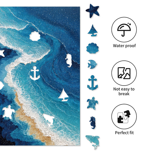 Engaging Wooden Jigsaw Puzzle- Ocean Waves