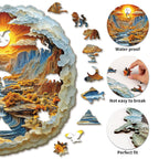 Puzzle en bois fantaisiste - Rivières et Montagnes