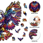 Whimsical Wooden Jigsaw Puzzle-Soaring Eagle
