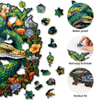 Whimsical Wooden Jigsaw Puzzle- The Snake Family