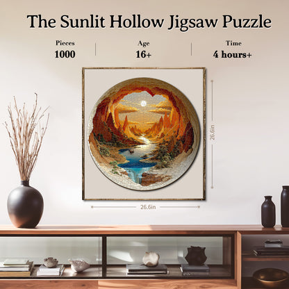 The Sunlit Hollow 1000-Piece Cardboard Jigsaw Puzzle