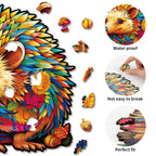 Whimsical Wooden Jigsaw Puzzle- Smart Hedgehog