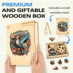 Whimsical Wooden Jigsaw Puzzle- Graceful hummingbird-2