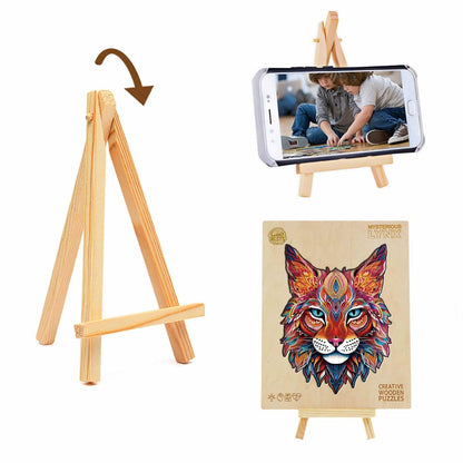 Whimsical Wooden Jigsaw Puzzle - MYSTERIOUS LYNX - pickApuzzle