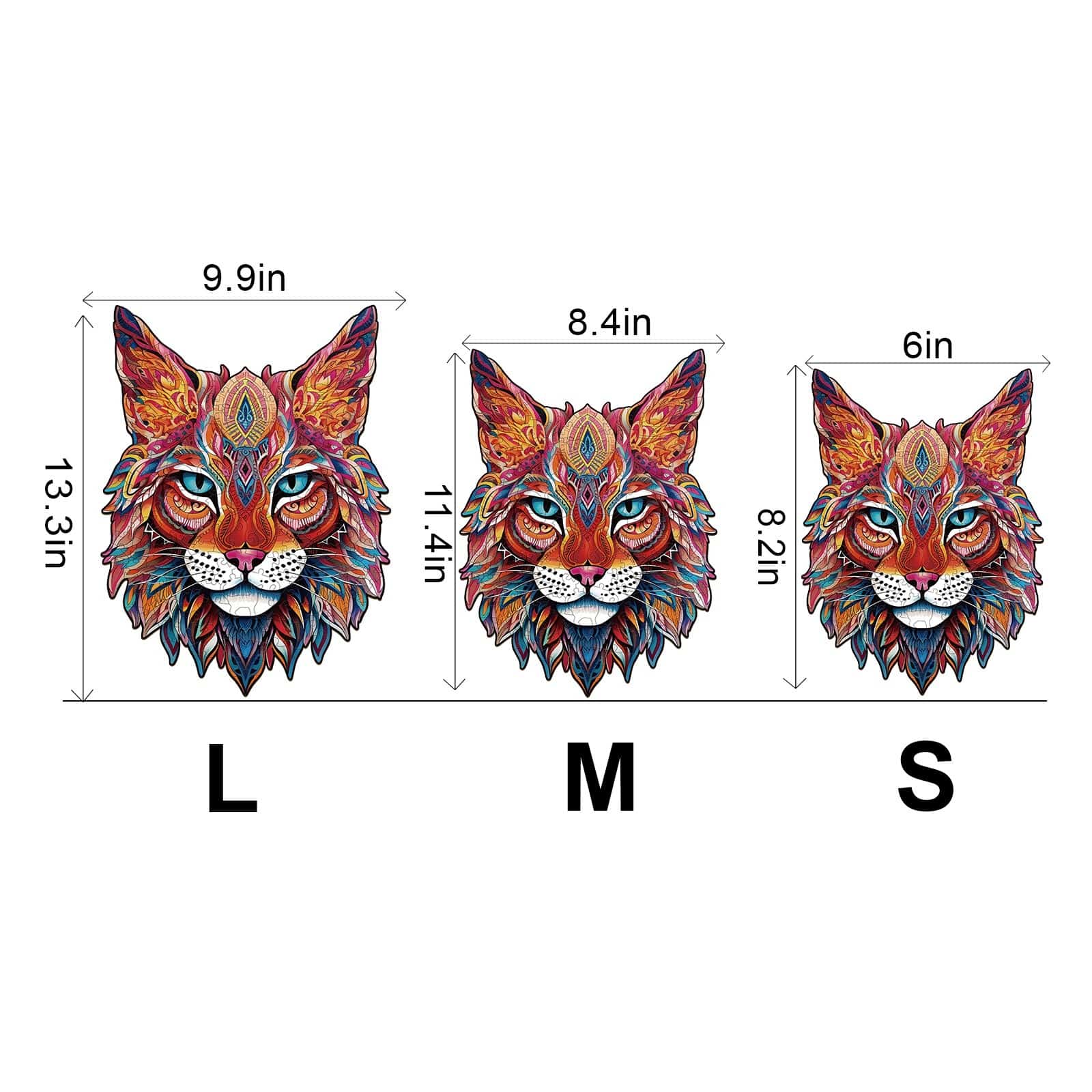 Whimsical Wooden Jigsaw Puzzle - MYSTERIOUS LYNX - pickApuzzle