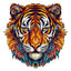 Whimsical Wooden Jigsaw Puzzle - Brave Tiger - pickApuzzle