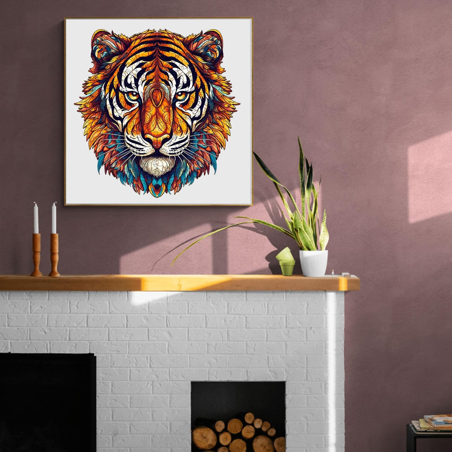 Whimsical Wooden Jigsaw Puzzle - Brave Tiger - pickApuzzle