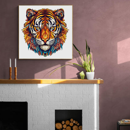 Whimsical Wooden Jigsaw Puzzle - Brave Tiger - pickApuzzle